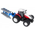 Traktor Czerwony R/C Z Pługiem 1:24