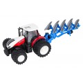 Traktor Czerwony R/C Z Pługiem 1:24