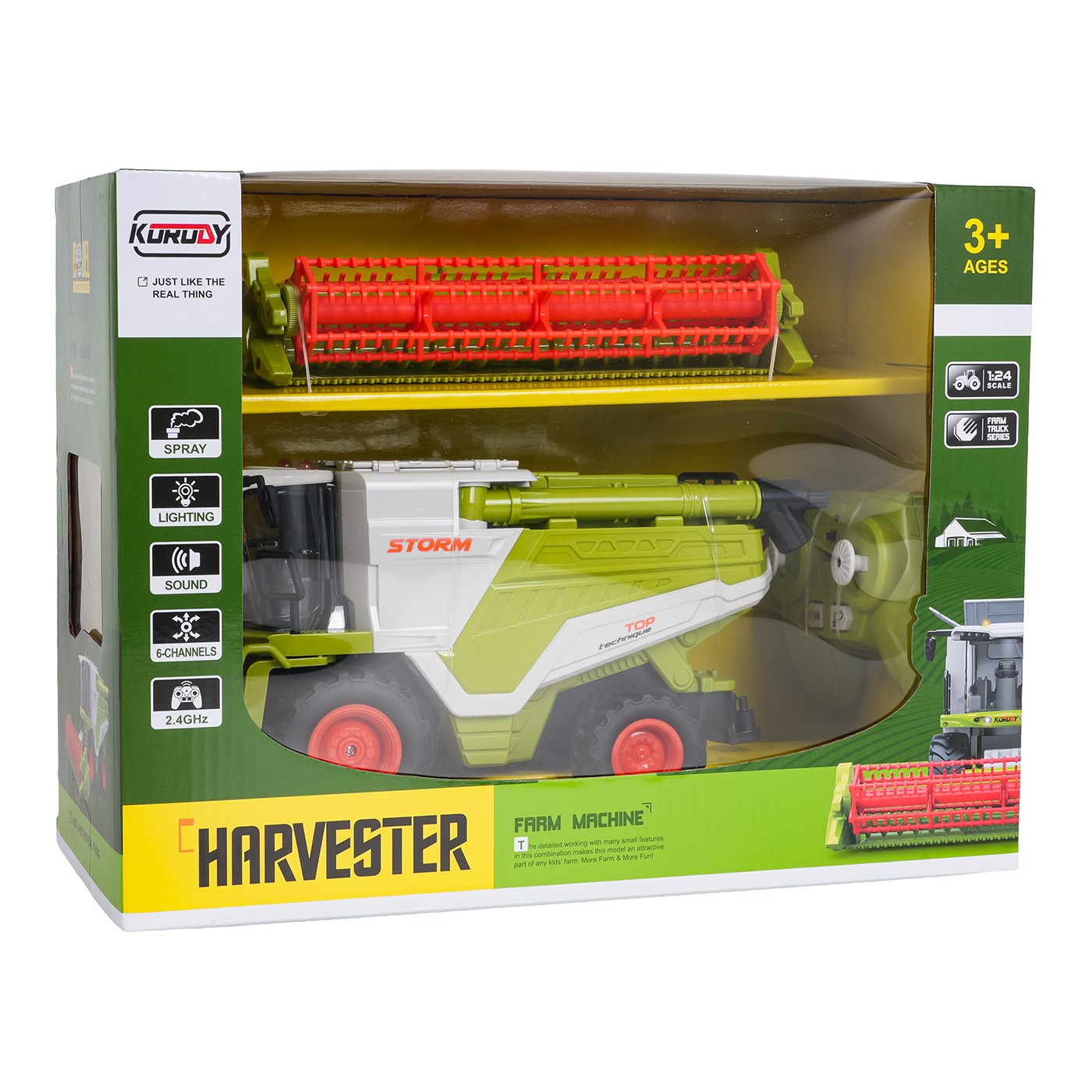 Kombajn R/C 1:24 Zielony