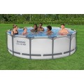 Basen stelażowy Steel Pro MAX 366x100 Szary 12FT BESTWAY 4w1 + Pompa Filtr + Drabinka