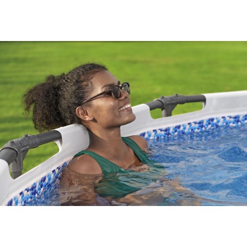 Basen stelażowy Steel Pro MAX 366x100 Szary 12FT BESTWAY 4w1 + Pompa Filtr + Drabinka