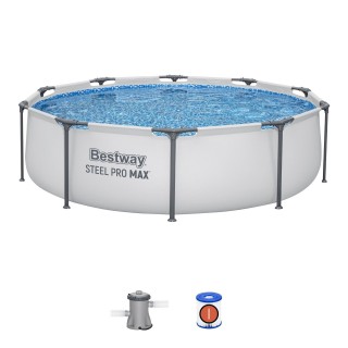 Basen Stelażowy Steel Pro MAX 305x76 Okrągły 10FT BESTWAY 3w1
