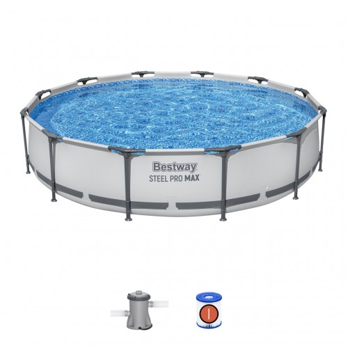 Basen Stelażowy Steel Pro MAX 366x76 Okrągły 12FT BESTWAY 3w1 + Pompa Filtr