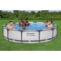 Basen Stelażowy Steel Pro MAX 366x76 Okrągły 12FT BESTWAY 3w1 + Pompa Filtr