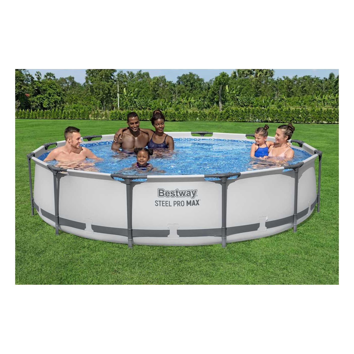 Basen Stelażowy Steel Pro MAX 366x76 Okrągły 12FT BESTWAY 3w1 + Pompa Filtr