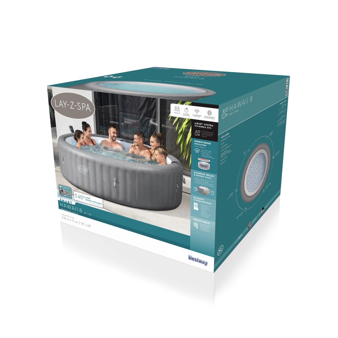Lay-Z-Spa HAWAII AirJet 8 Jacuzzi BESTWAY