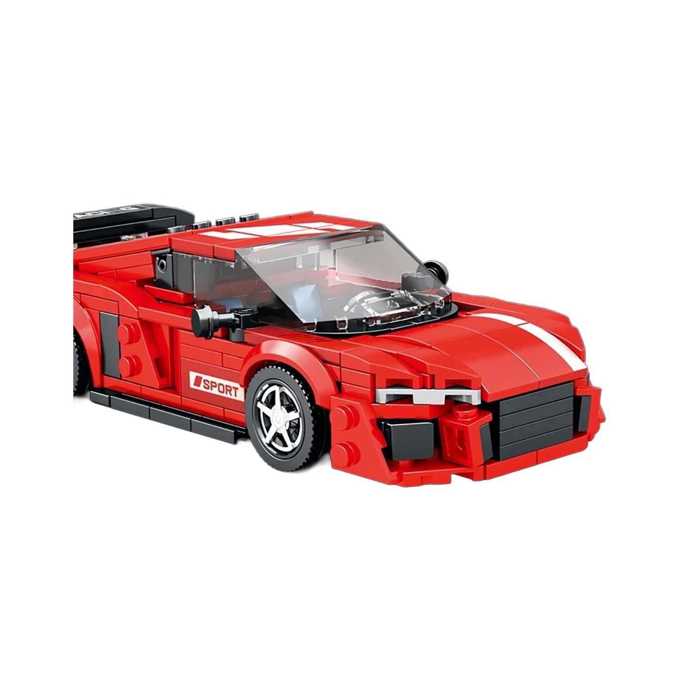 Zestaw Klocków Auto Sportowe Czerwone 373el.