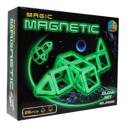 Magical magnetic bricks shine in the dark