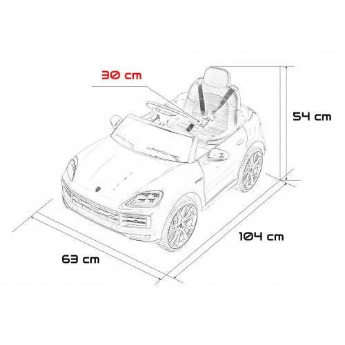 Pojazd Porsche Cayenne Czerwony