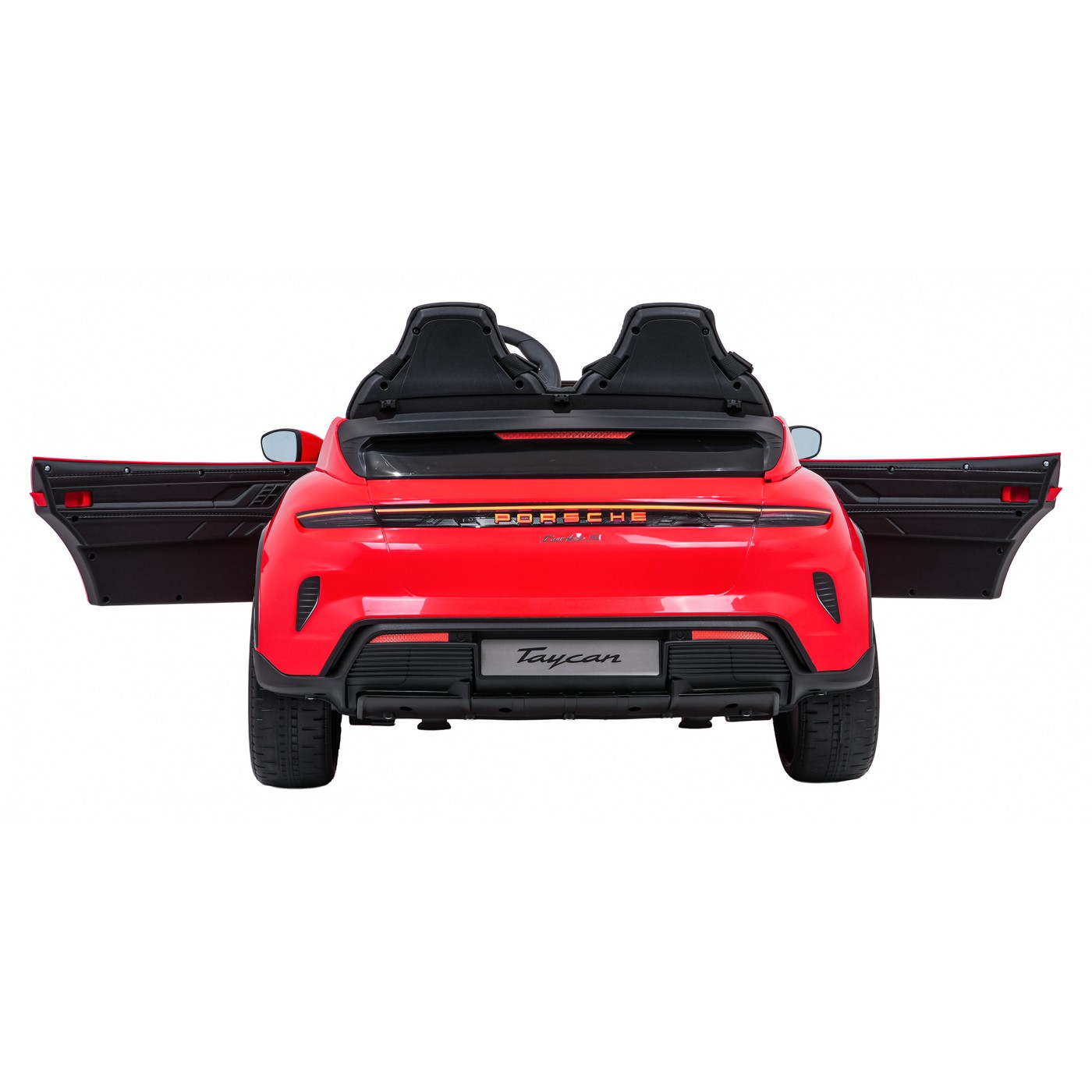 Pojazd Porsche Taycan Turbo S Czerwony