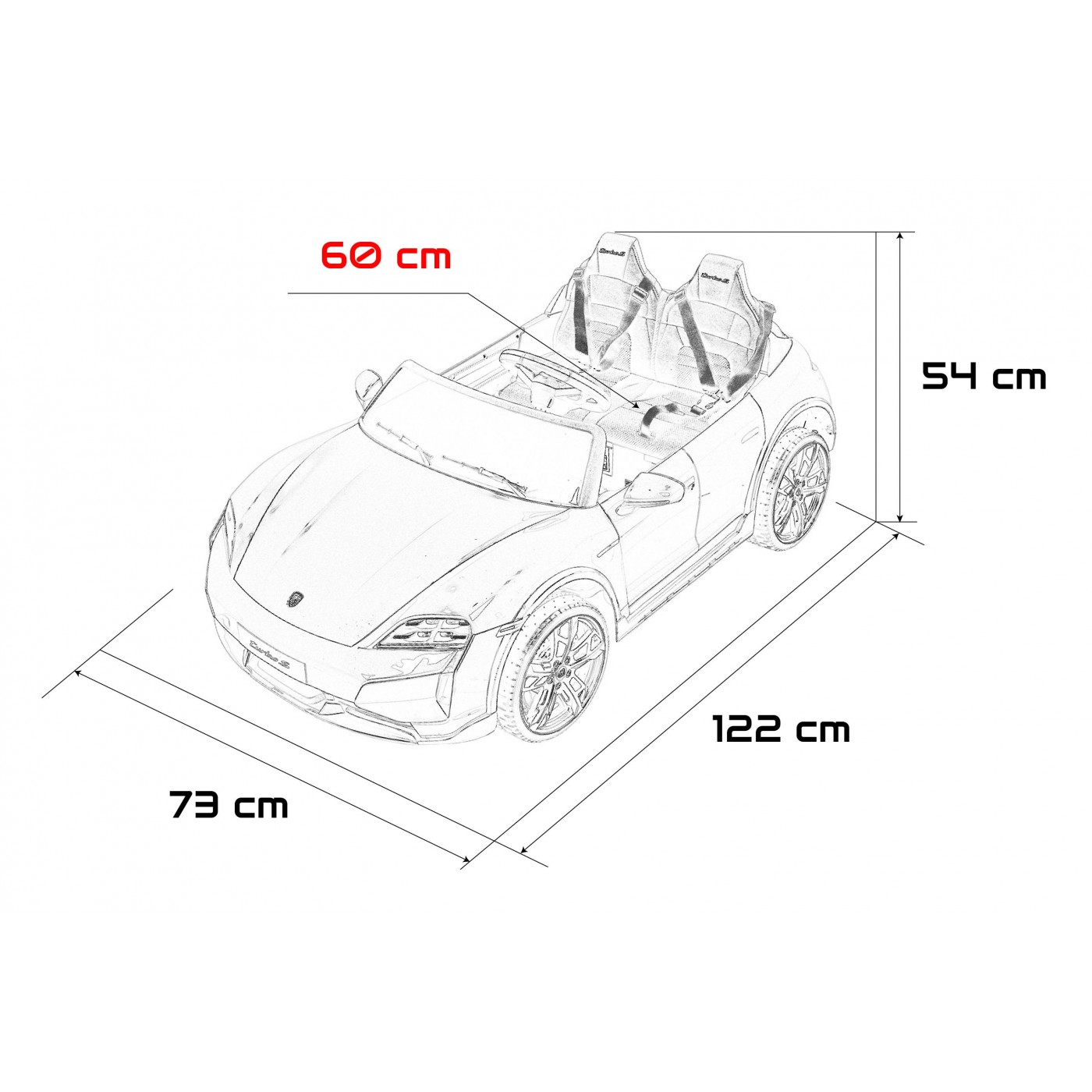 Pojazd Porsche Taycan Turbo S Niebieski