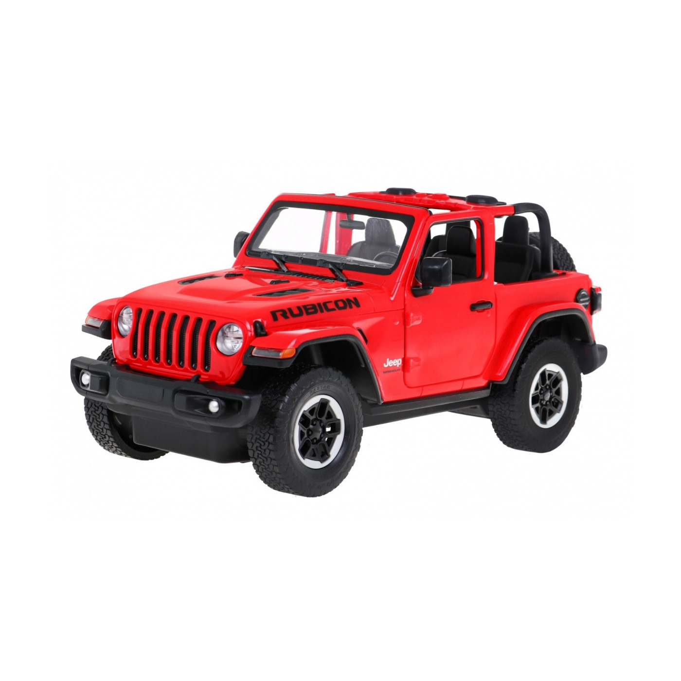 Jeep Wrangler Rubicon czerwony RASTAR model 1:14 Zdalnie sterowane auto + pilot 2,4 GHz