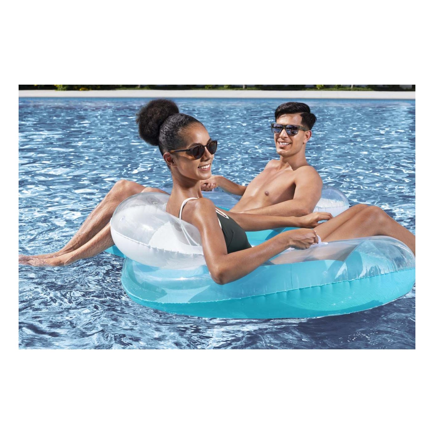 Dmuchany Fotel Materac do pływania dla 2 osób BESTWAY 188x117cm + Oparcia + Uchwyty