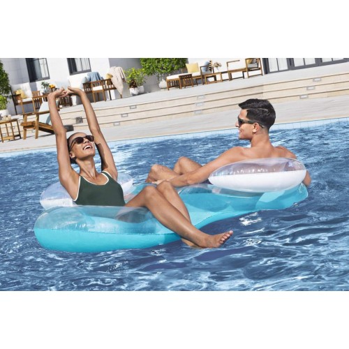 Dmuchany Fotel Materac do pływania dla 2 osób BESTWAY 188x117cm + Oparcia + Uchwyty