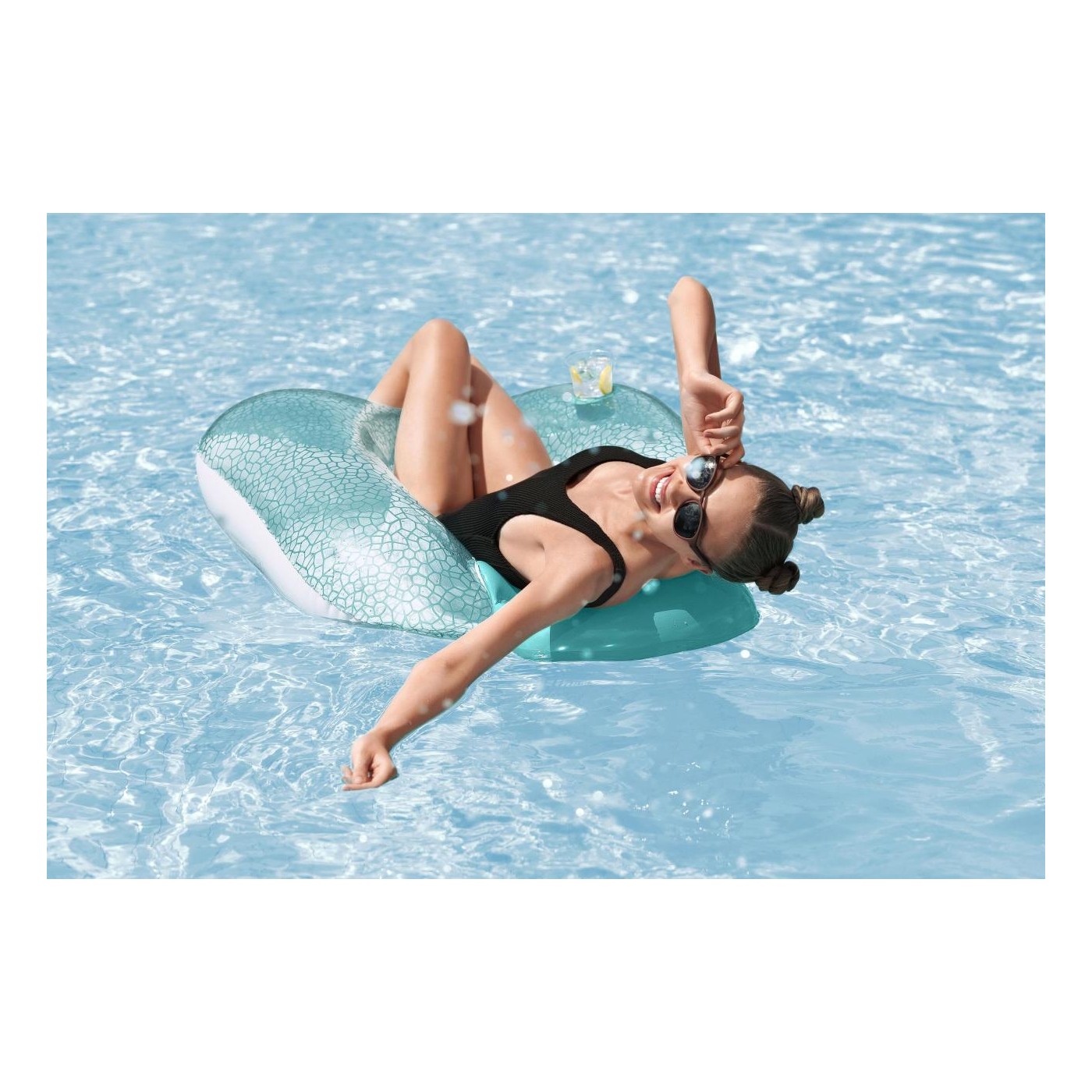 Dmuchany Fotel z poduszką Koło do pływania BESTWAY + Zestaw naprawczy