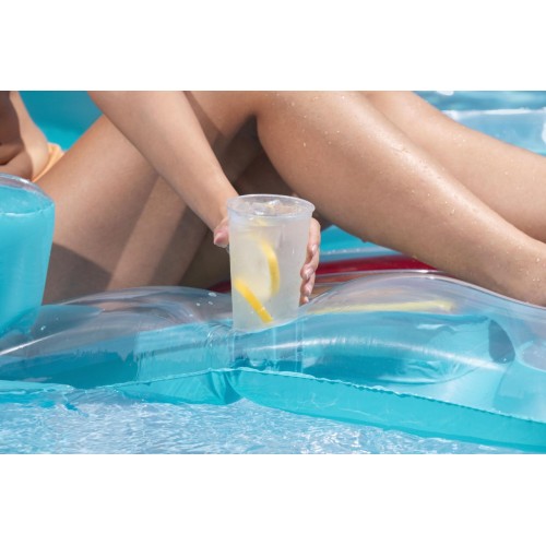 Dmuchany Materac do pływania Leżak Niebieski BESTWAY 161x84cm + Oparcie