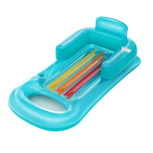 Dmuchany Materac do pływania Leżak Niebieski BESTWAY 161x84cm + Oparcie