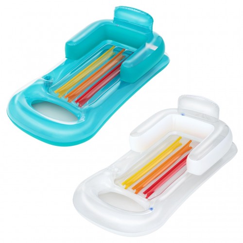 Dmuchany Materac do pływania Leżak Niebieski BESTWAY 161x84cm + Oparcie