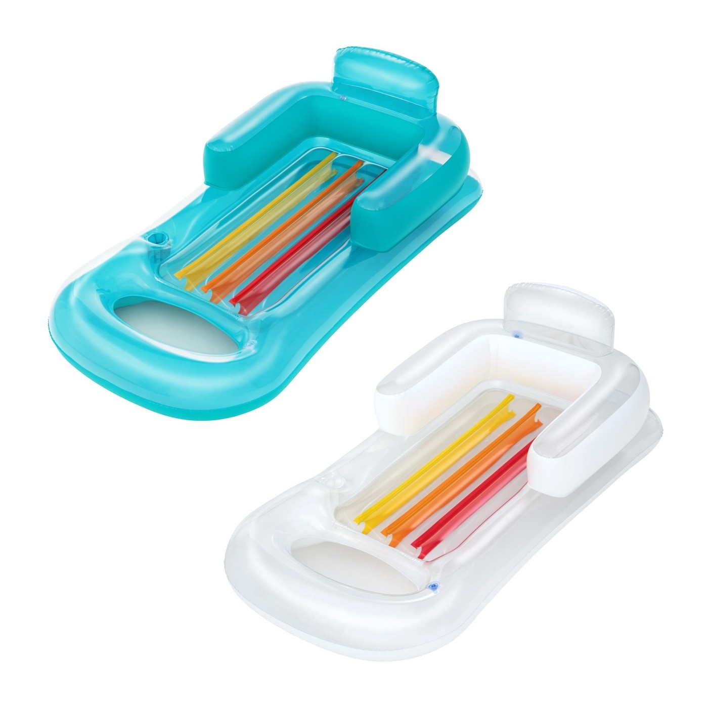 Dmuchany Materac do pływania Leżak Niebieski BESTWAY 161x84cm + Oparcie