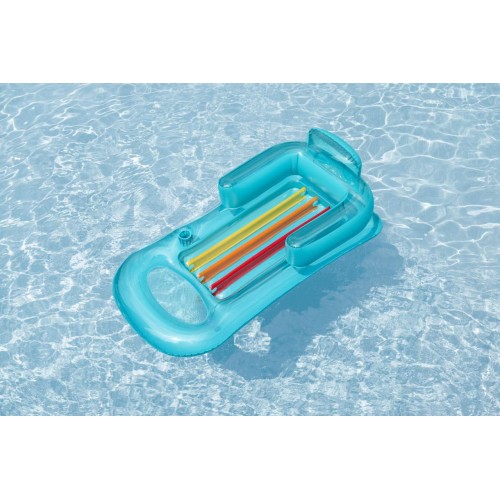 Dmuchany Materac do pływania Leżak Niebieski BESTWAY 161x84cm + Oparcie