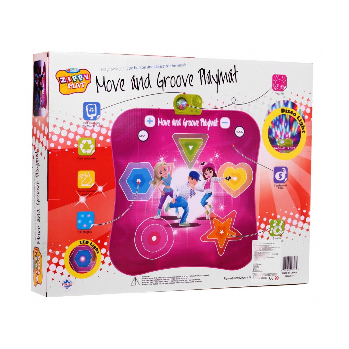 Mata taneczna "Move and Groove" dla dzieci 3+ Gra zręcznościowa + Dźwięki Światła