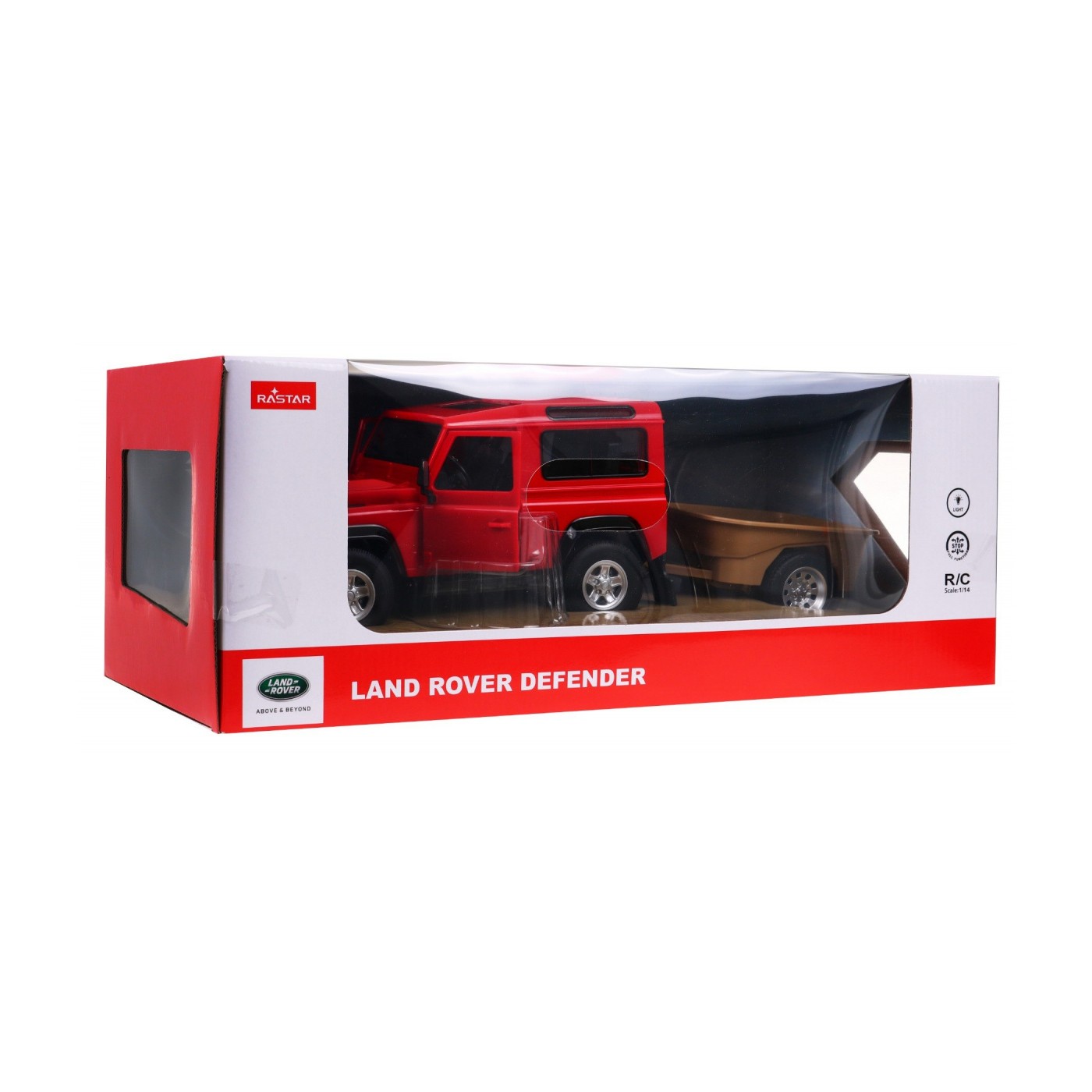 R/C toy car Land Rover Defender Red 1:14 RASTAR