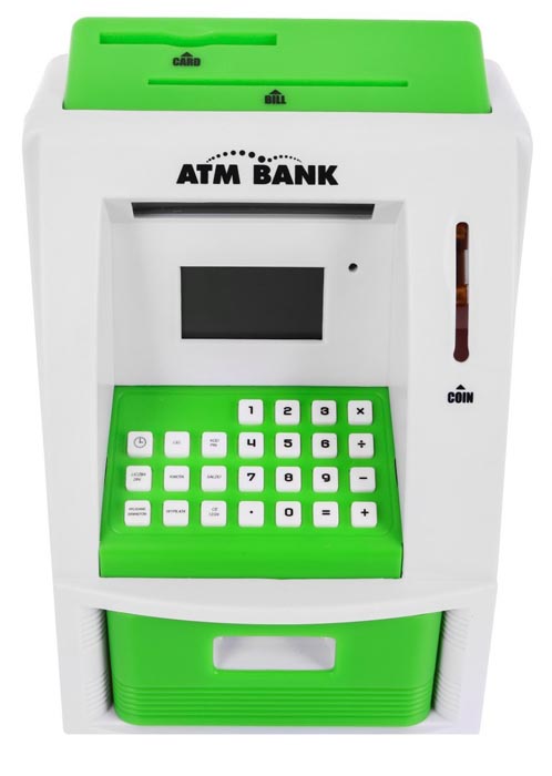 LK-G907 bankomat skarbonka zielona przód