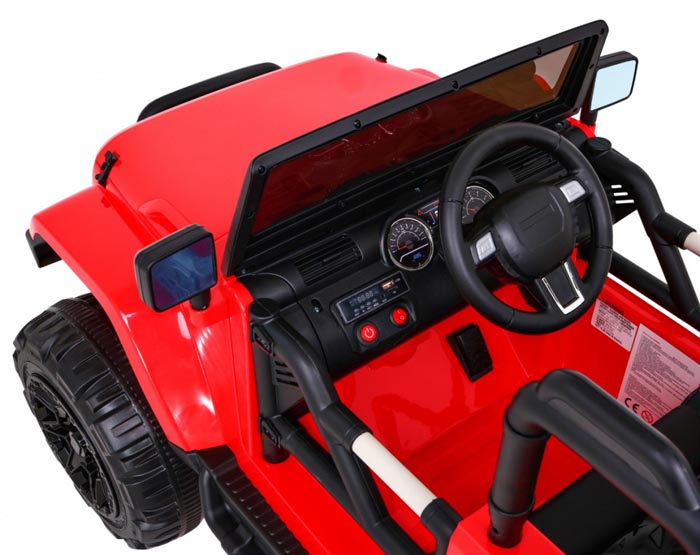 BDM0905 auto na akumulator all terrain czerwony kokpit