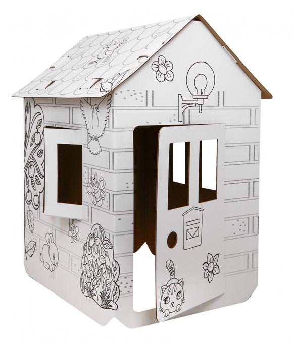 kolorowanka-składanka 3D dla dzieci domek xxl bok prawy