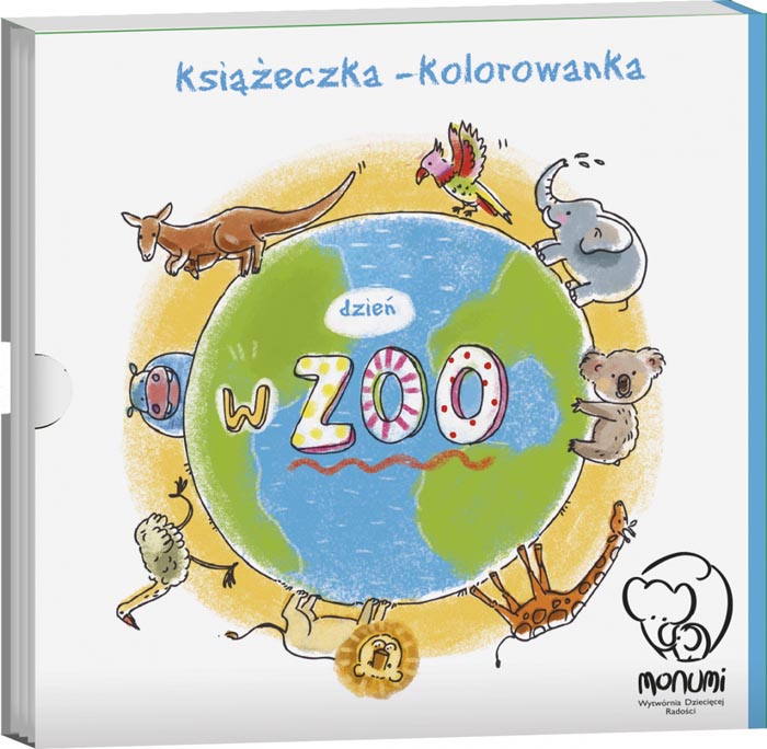 kolorowanka książeczka harmonijka dzień w zoo etui