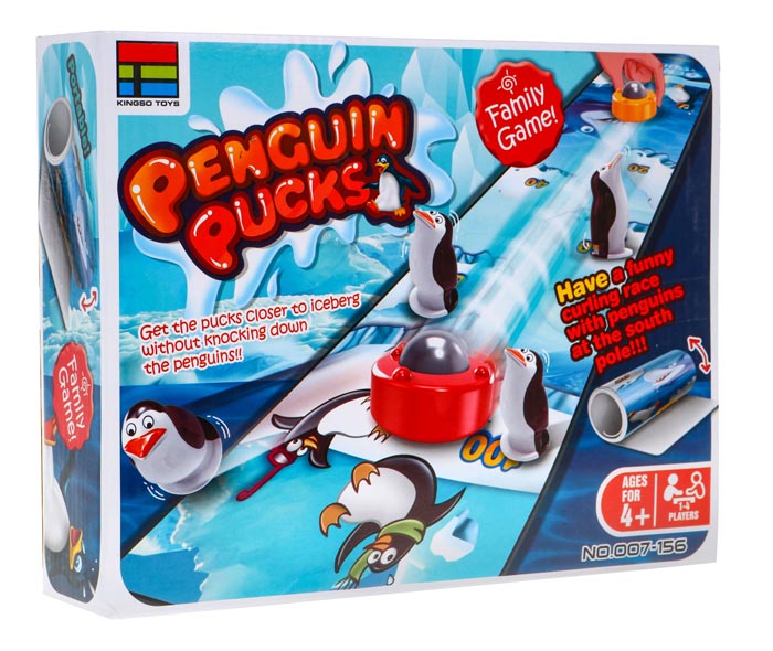 007-156 gra zręcznościowa curling z pingwinami pudełko